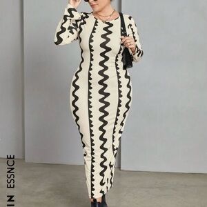 Black and White Zigzag Dress